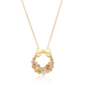 Holiday Wreath Crystal Pendant